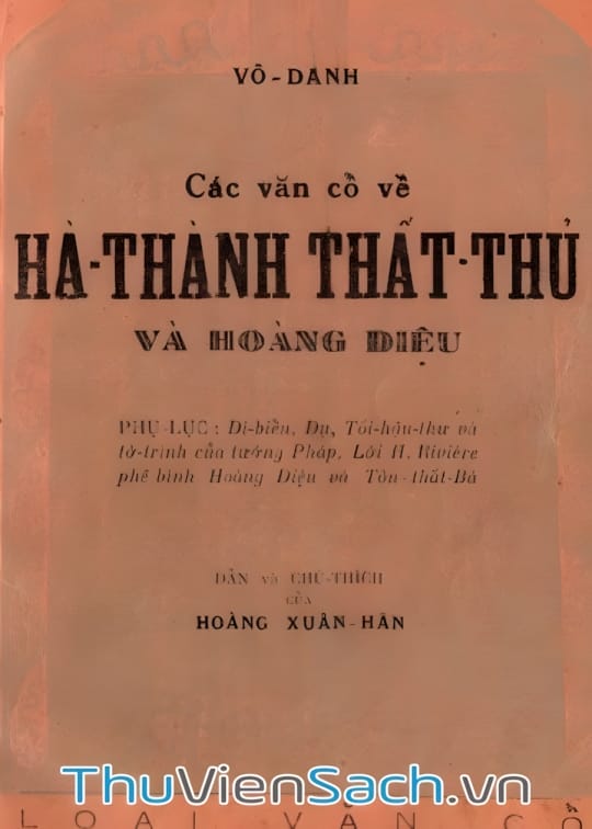 Ảnh bìa sách Hà Thành Thất Thủ Ca Và Hoàng Diệu
