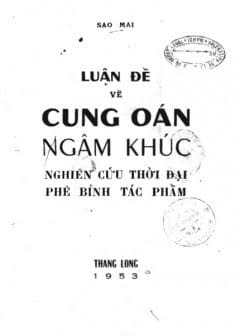 Ảnh Luận Đề Về Cung Oán Ngâm Khúc
