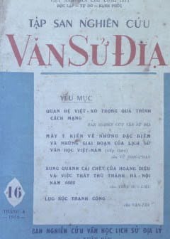 Tập San Nghiên Cứu Văn Sử Địa - Tập 16