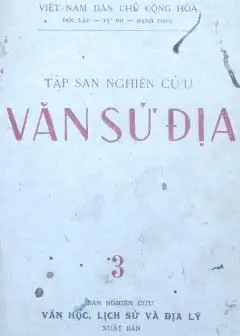 Ảnh Tập San Nghiên Cứu Văn Sử Địa - Tập 3