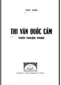 Thi Văn Quốc Cấm - Thời Pháp Thuộc