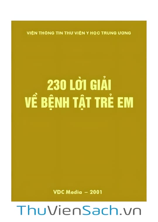 Ảnh bìa sách 230 Lời Giải Về Bệnh Tật Trẻ Em