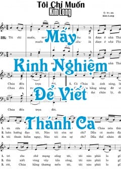 Ảnh Mấy Kinh Nghiệm Để Viết Thánh Ca