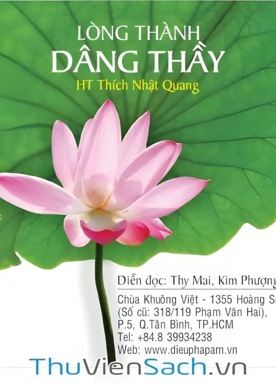 Ảnh bìa sách Lòng Thành Dâng Thầy