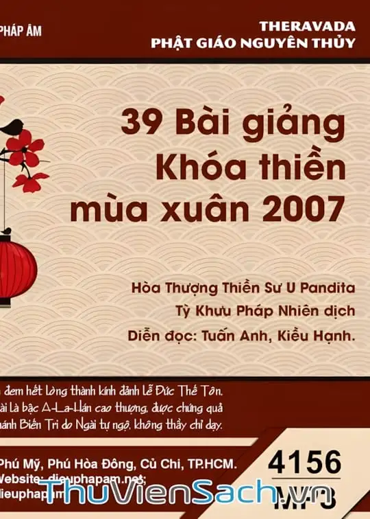 Ảnh bìa sách 39 Bài Giảng Khóa Thiền Mùa Xuân 2007