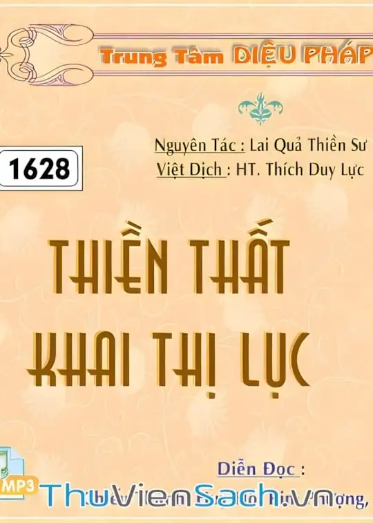 Ảnh bìa sách Thiền Thất Khai Thị Lục