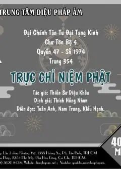 Ảnh Trực Chỉ Niệm Phật