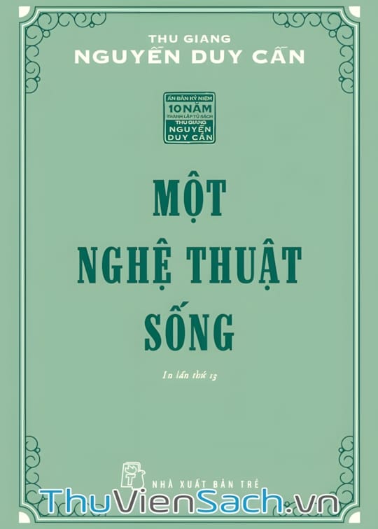 Ảnh bìa sách Một Nghệ Thuật Sống