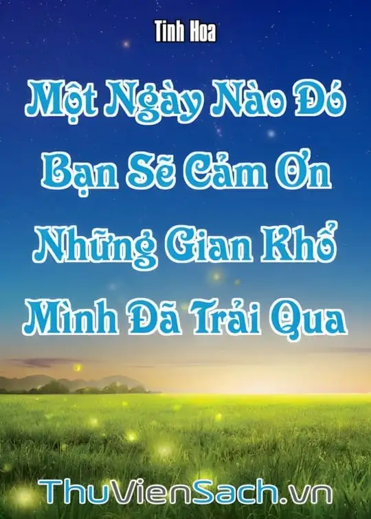 Ảnh bìa sách Một Ngày Nào Đó, Bạn Sẽ Cảm Ơn Những Gian Khổ Mình Đã Trải Qua